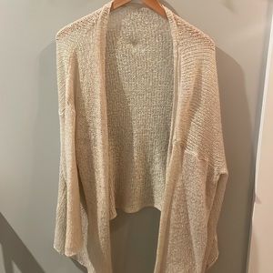 TWO - lightweight summer sweaters - cream & black 1X